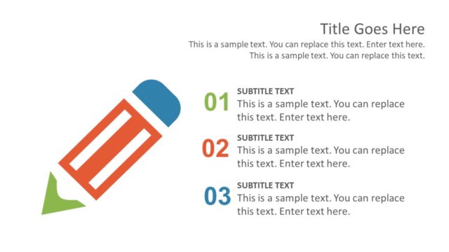Pencil Shape Editable School PowerPoint