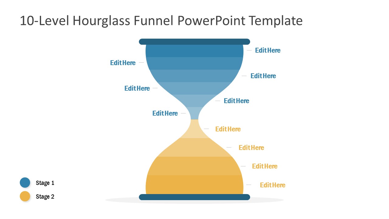 10 Level Hourglass Diagram Template