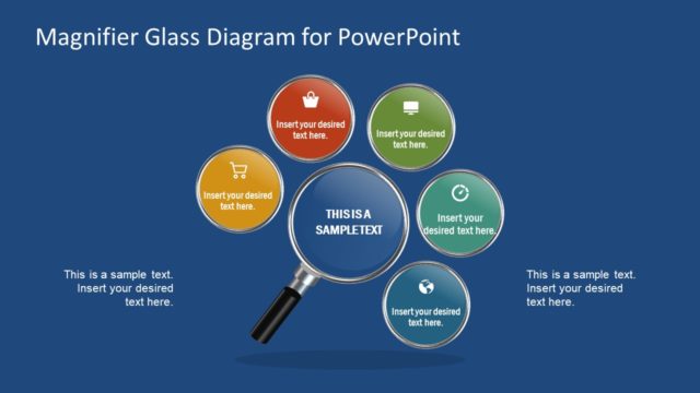 Magnifier Focus 5 Steps Diagram Template