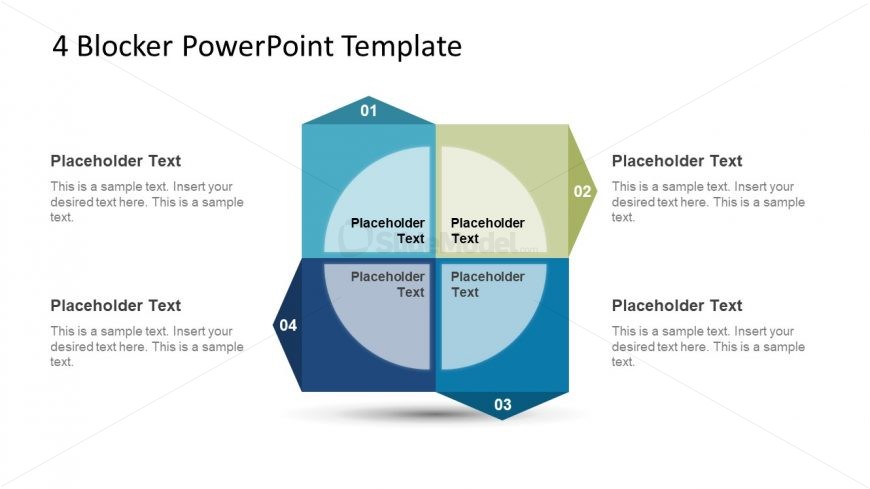 4 Steps Process Cycle Diagram