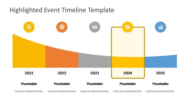 Highlighted PowerPoint Events Timeline
