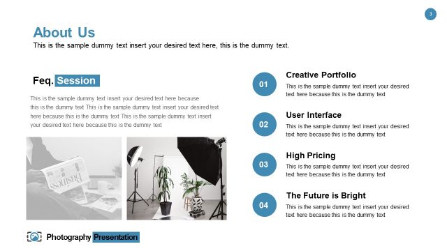 Photography About Us Slide