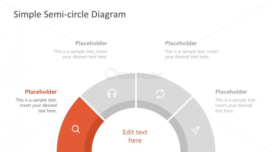 4 Items Semicircle Diagram