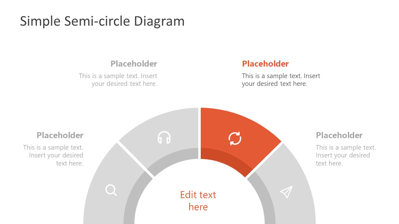 4 Steps Half Circle Diagram Ppt Slidemodel 5622