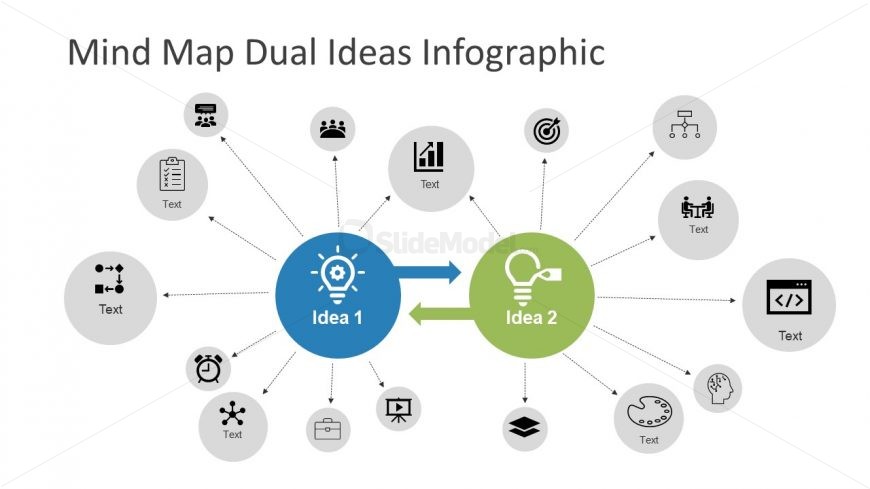 Template of Clipart Icons for Mind Map