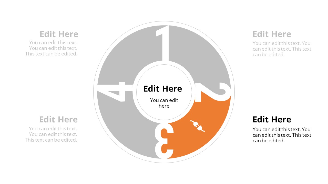 Free Circular Diagram 4 Steps Ppt Slidemodel