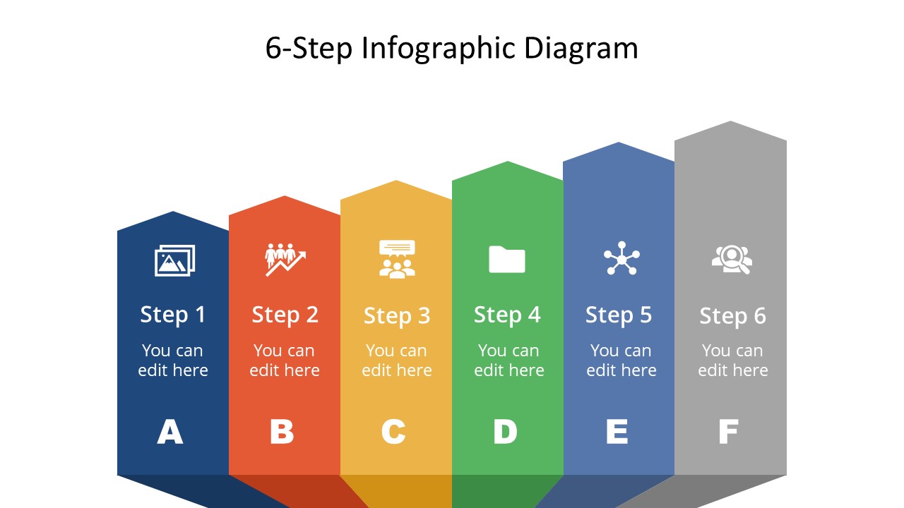 Free 6Step Infographic Diagram for PowerPoint SlideModel