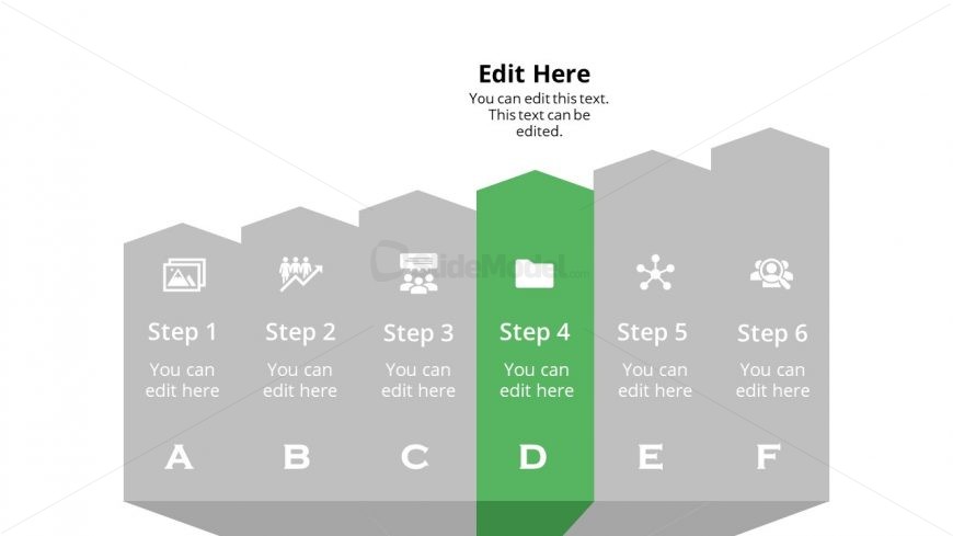 Arrow Shape Diagram Template Step 4