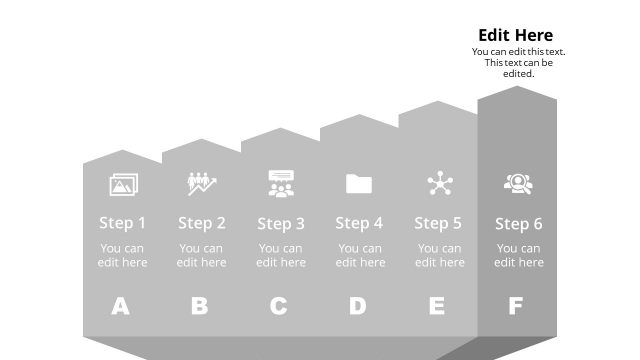 Step 6 3D Infographic Diagram Template