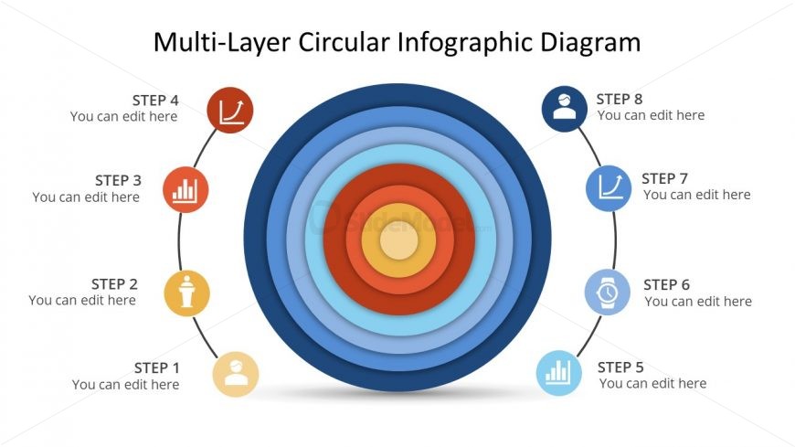 PPT Multi-Level Infographic Concentric Circles