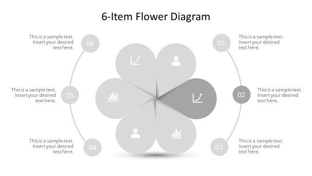 6 Steps Flower Diagram Template