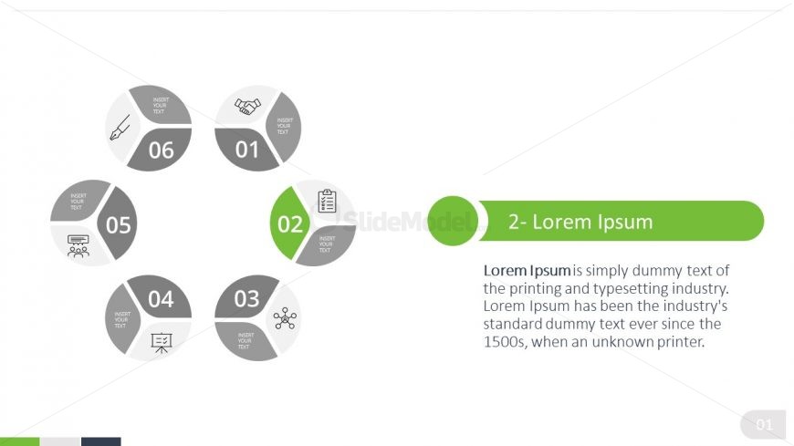 Slides of 6 Steps Process Cycle