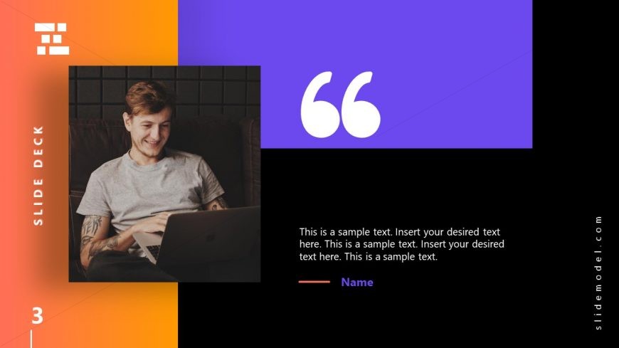 Template of Business Presentation Quote