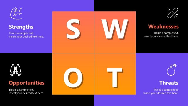 Business Deck SWOT Slide PowerPoint