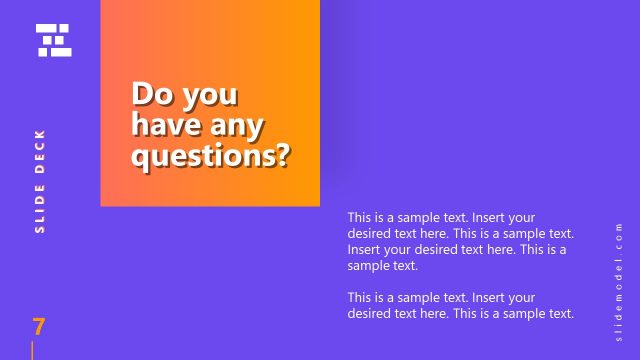 Business Deck Q&A Slide PowerPoint