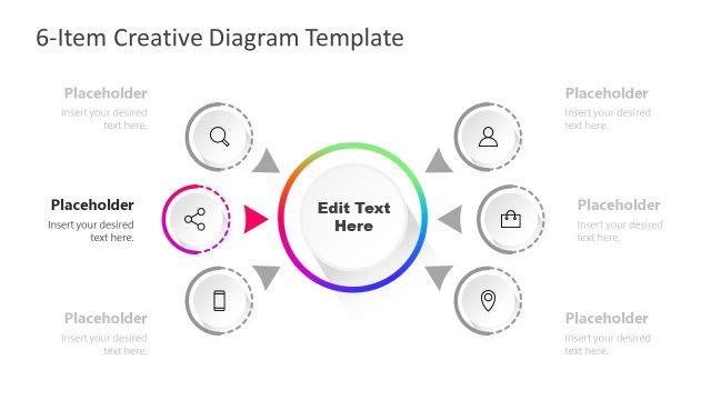 Creative Colorful Core Diagram Item 2 Slide