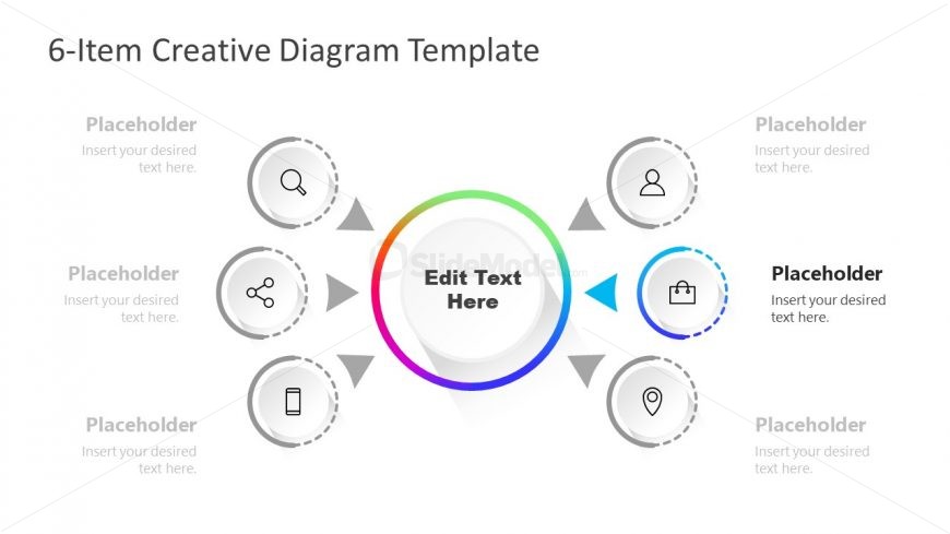 Step 5 PowerPoint Diagram of Gradient Colors 