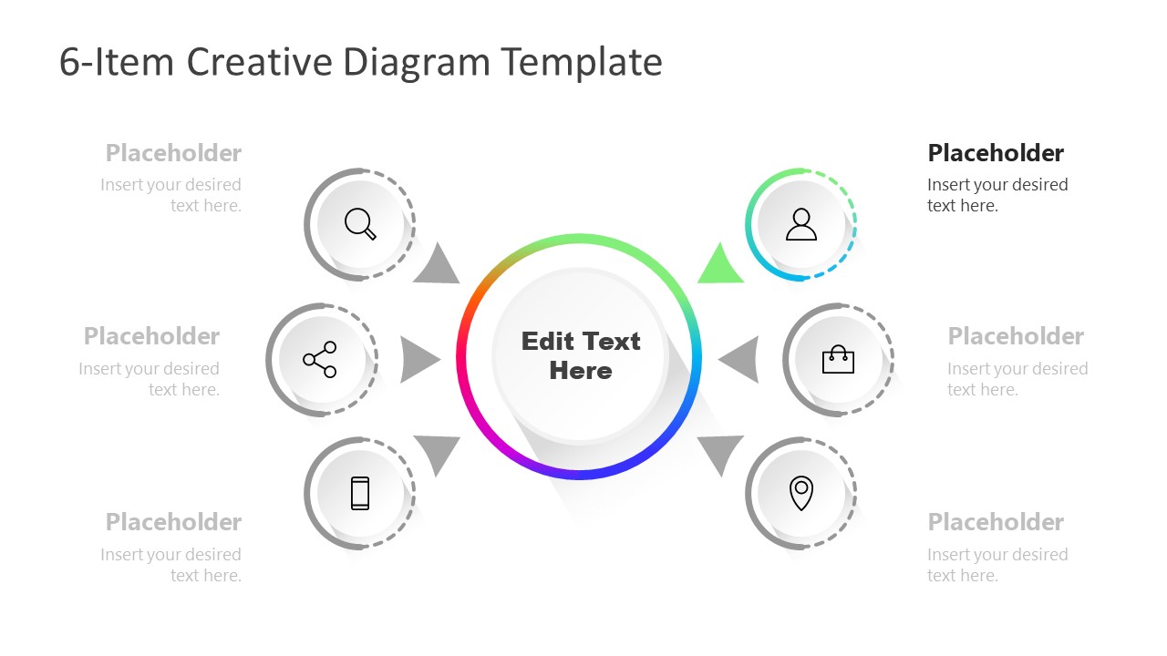 Step 6 PowerPoint Diagram of Gradient Colors 