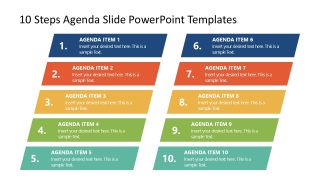 Agenda Presentation Template of 10 Items 