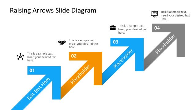 4 Steps Arrows PowerPoint Diagram