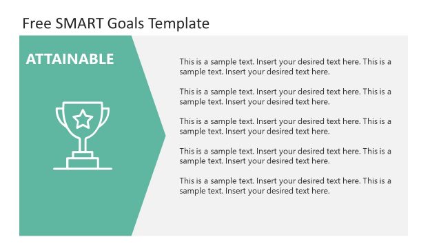 Attainable SMART Goals Template Arrow