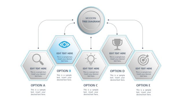 Free Modern Tree Diagram Template Slide