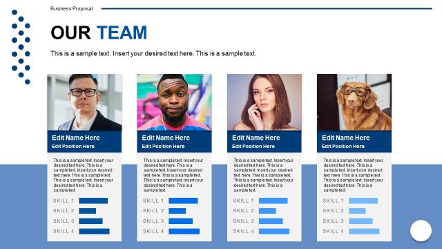 Free General Purpose Thin Style Template – Our Team