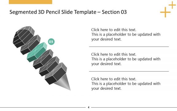 Third Step Spotlight Effect – Segmented Pencil Diagram