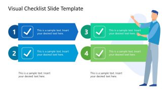 4 Points Checklist Diagram with Human Character