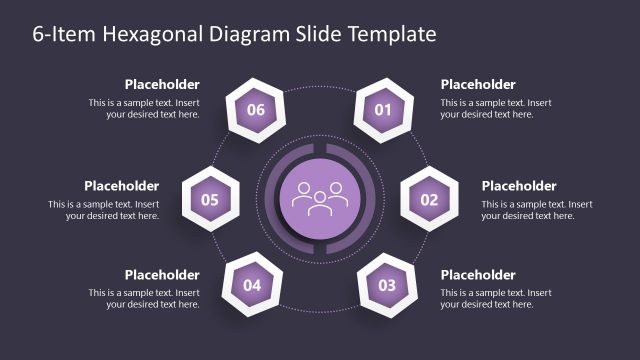 Free 6-Item Hexagonal PowerPoint Diagram