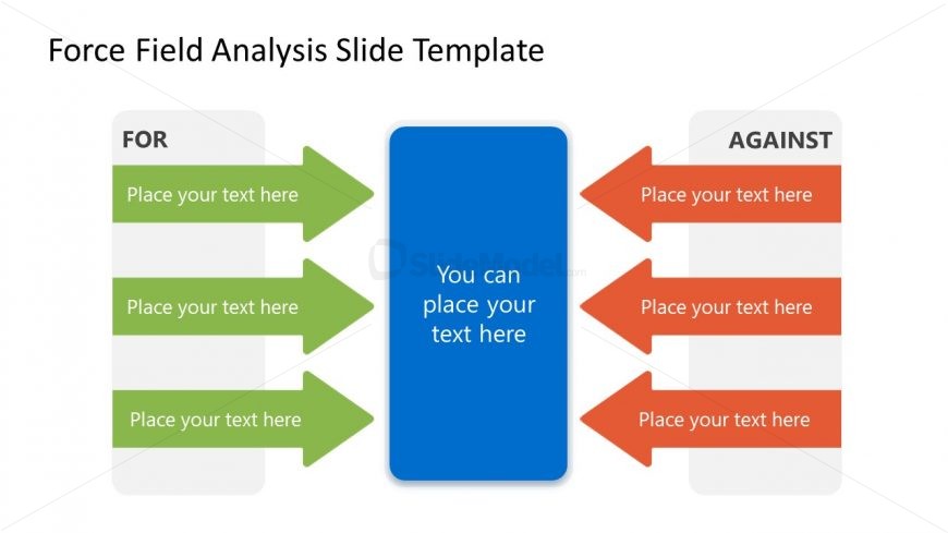 Free PowerPoint Template for Force Field Analysis