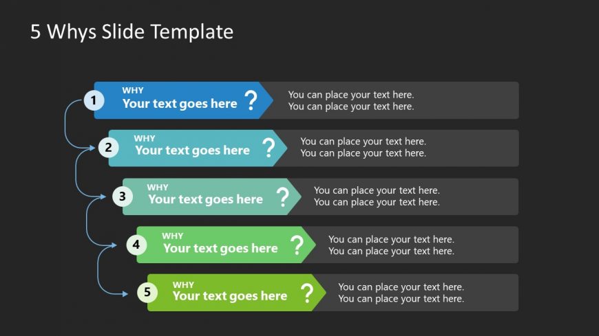 5 Whys Creative Slide Design for PowerPoint