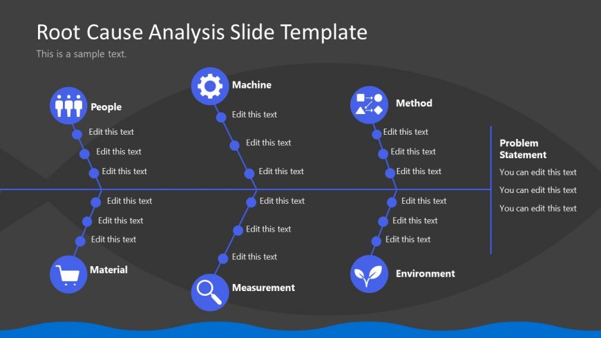 Free Fish Bone Slide Template for PowerPoint