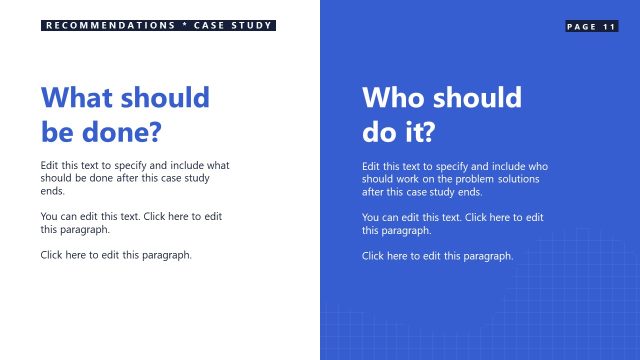 What Should Be Done Topic Slide for Case Study Presentation
