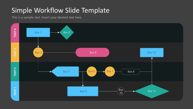 Workflow Slide Template – Black Background