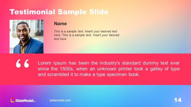 Testimonial Image Slide Design for PowerPoint