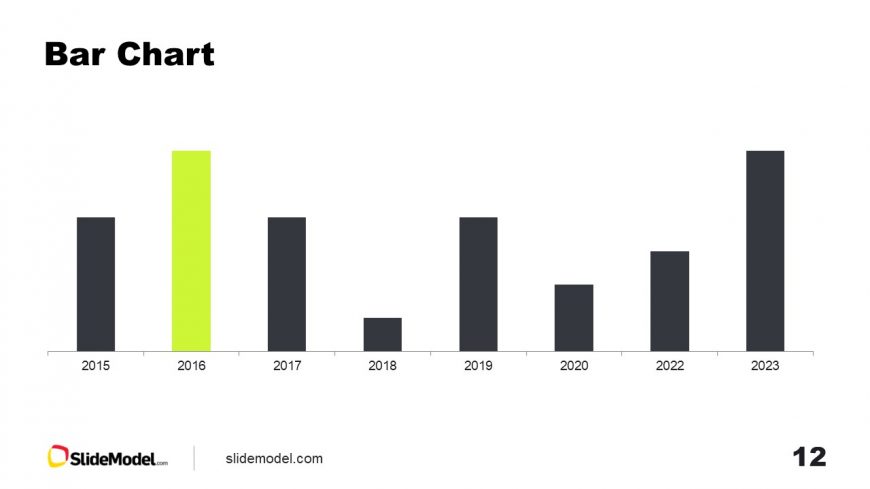 Editable Bar Graph Slide for PPT White Texture Background Template