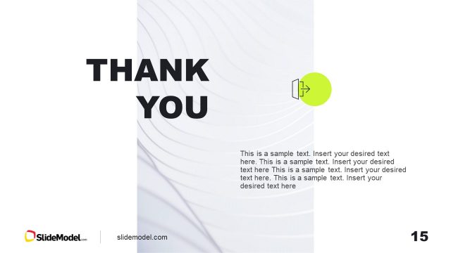 Thank You Slide Design for Free White Textured PPT Template
