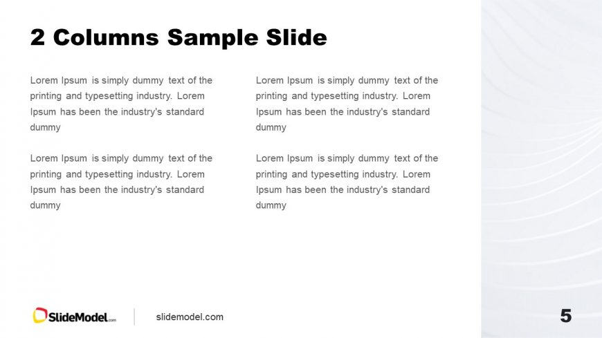 2 Column Slide Design for PowerPoint