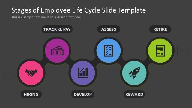 Free Infographic Slide Design for Employee Life Stages