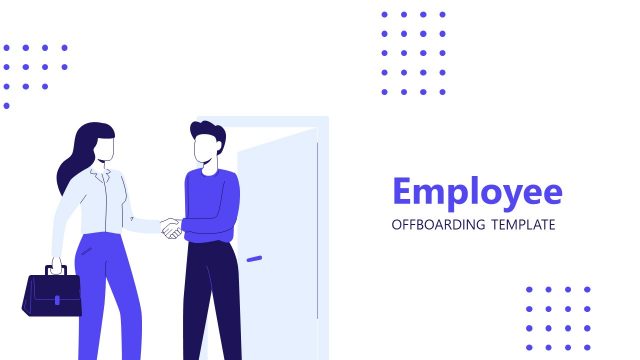 Free Employee Offboarding Slide Template with Human Characters