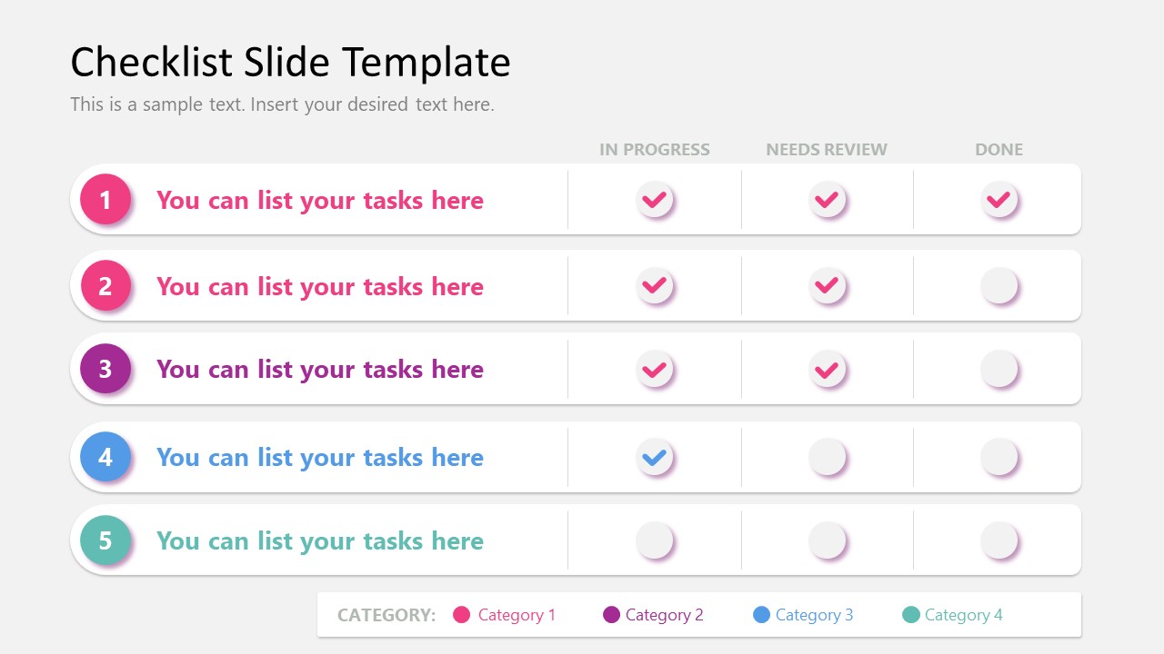 PowerPoint Free Checklist Template