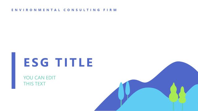 ESG Title Slide – Environmental Consulting Firm Template