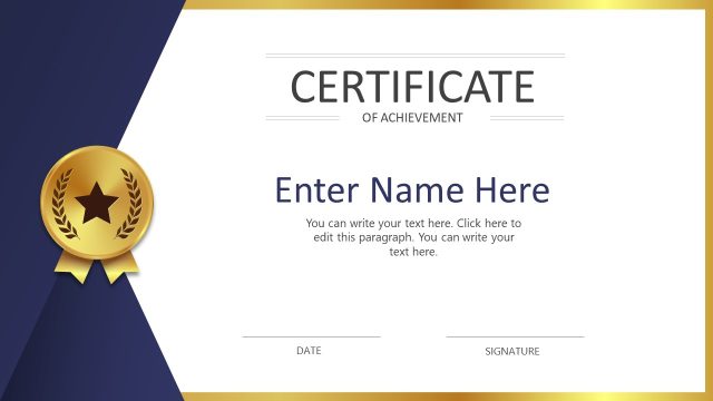 Free Certificate PPT Template for Presentation