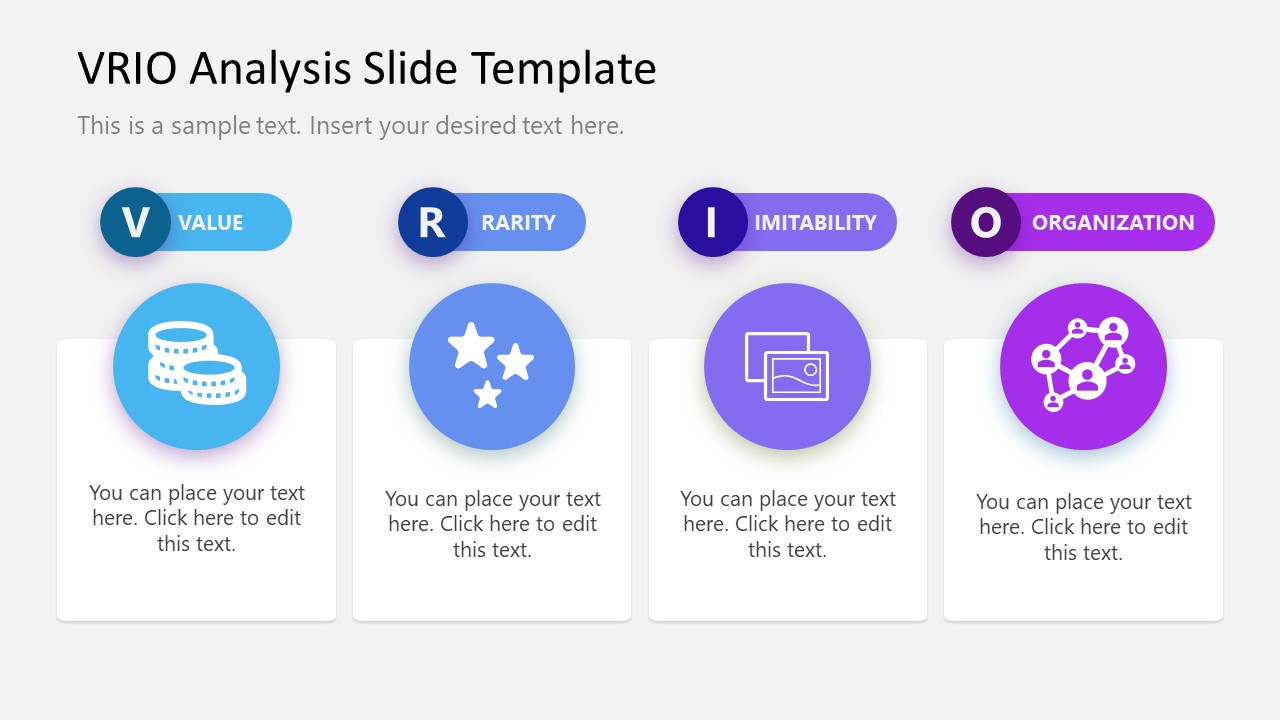 Editable Slide Layout for VRIO Analysis Presentation