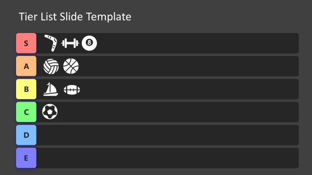 Free PowerPoint Tier List Slide