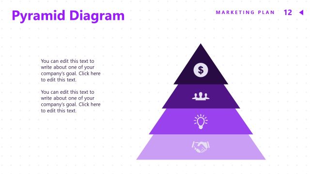 Pyramid Diagram Slide with Infographics