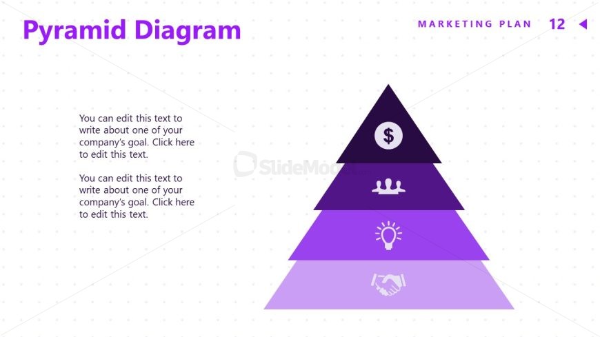 Marketing Plan Template with Pyramid Diagram