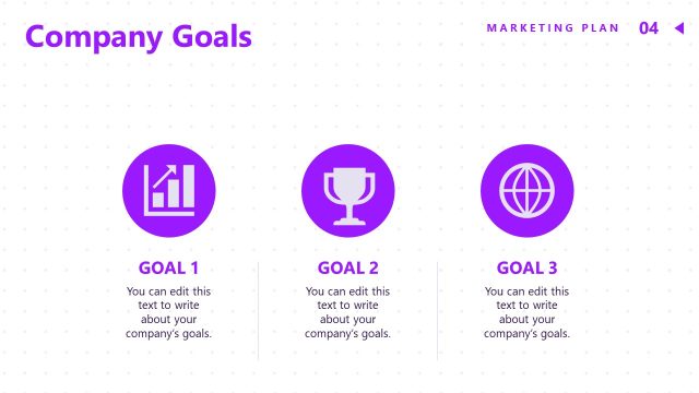Free Marketing Plan Slide for Company Goals