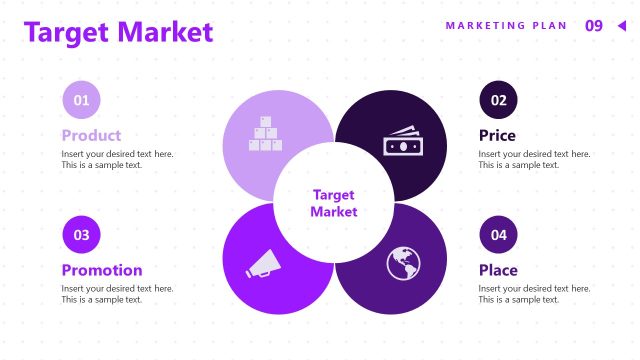 Target Market Diagram Slide with Infographics